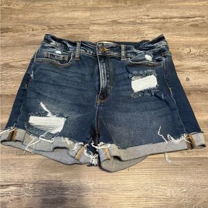 Zenana Outfitters Blue Jean Shorts Distressed Casual